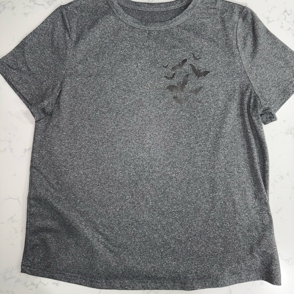 Gray Short Sleeve women’s Tee with “Bat sh*t crazy”Design